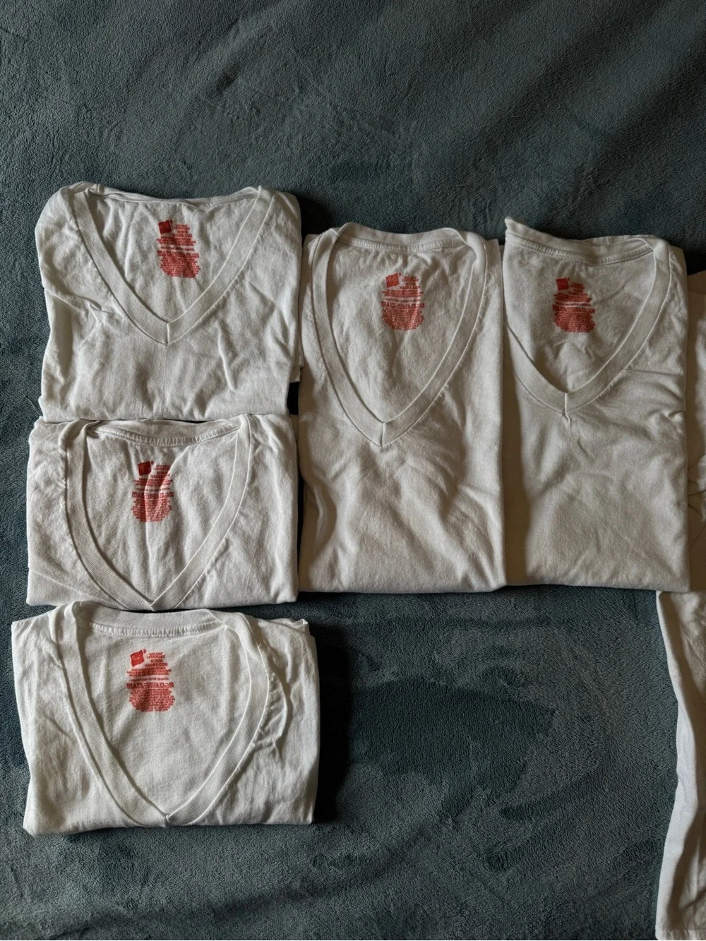 NWT Lot of 6 Hanes White V-Neck T-Shirts Mens MEDIUM Undershirts Bundle